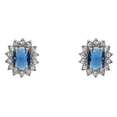 Orecchini Gemma Blu Silver Freddy FJ-10001