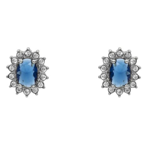 Orecchini Gemma Blu Silver Freddy FJ-10001