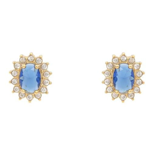 Orecchini Gemma Blu Gold Freddy FJ-10005