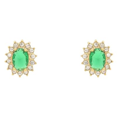 Orecchini Gemma Verde Gold Freddy FJ-10006