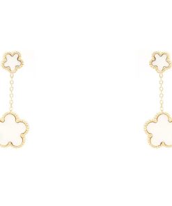 Orecchini Fiori Bianchi Gold Freddy FJ-10021