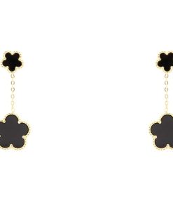 Orecchini Fiori Neri Gold Freddy FJ-10023