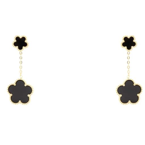 Orecchini Fiori Neri Gold Freddy FJ-10023