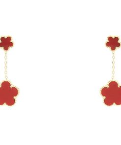 Orecchini Fiori Rossi Gold Freddy FJ-10024