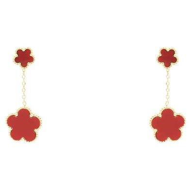 Orecchini Fiori Rossi Gold Freddy FJ-10024