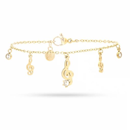 Bracciale Chiave di Violino e Gemme Gold Freddy FJ-20015