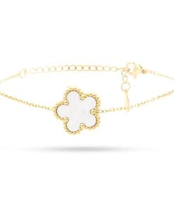 Bracciale Gold con Fiore Bianco Freddy FJ-20016