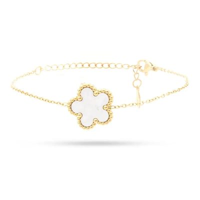 Bracciale Gold con Fiore Bianco Freddy FJ-20016