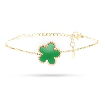 Bracciale Gold con Fiore Verde Freddy FJ-20017