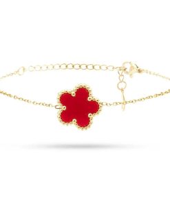 Bracciale Gold con Fiore Rosso Freddy FJ-20019