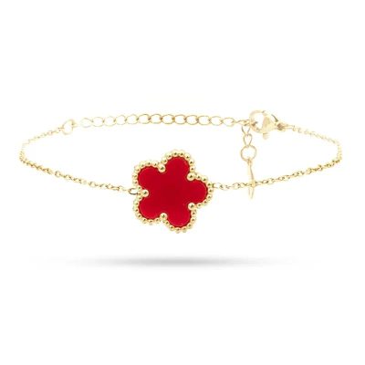 Bracciale Gold con Fiore Rosso Freddy FJ-20019