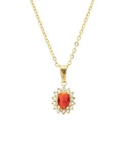 Collana Gemma Rossa Gold Freddy FJ-30007
