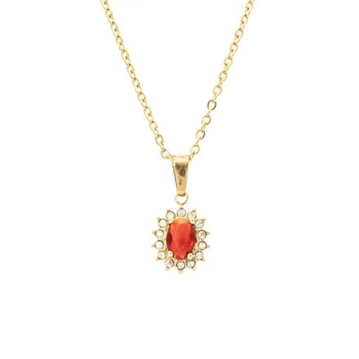 Collana Gemma Rossa Gold Freddy FJ-30007