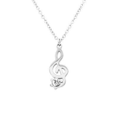 Collana Chiave di Violino Silver con Gemma Freddy FJ-30015