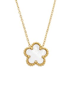 Collana Fiore Bianco Gold Freddy FJ-30017
