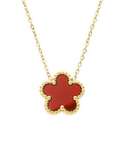 Collana Fiore Rosso Gold Freddy FJ-30020