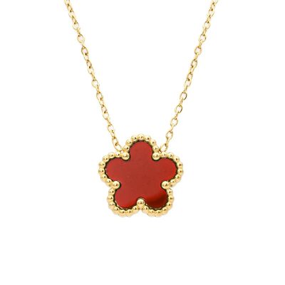 Collana Fiore Rosso Gold Freddy FJ-30020