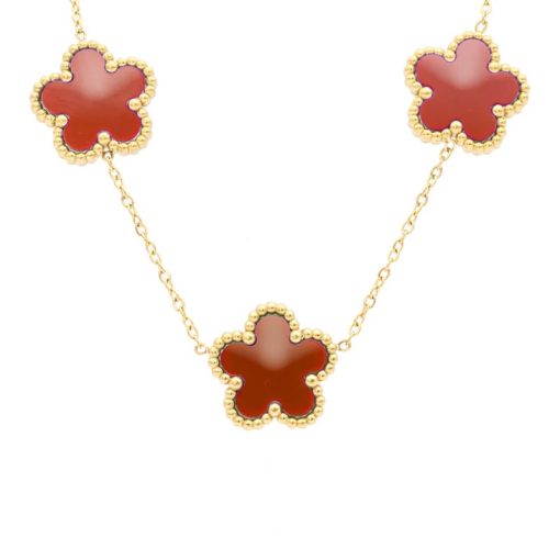Collana Fiori Rossi Gold Freddy FJ-30024