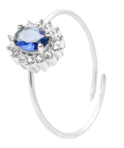 Anello Gemma Blu Silver Freddy FJ-40001