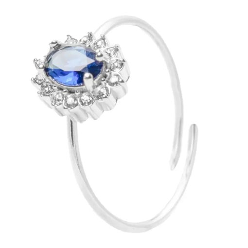 Anello Gemma Blu Silver Freddy FJ-40001