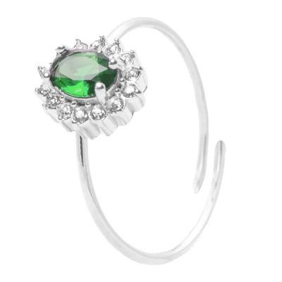 Anello Gemma Verde Silver Freddy FJ-40002