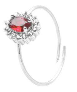 Anello Gemma Rossa Silver Freddy FJ-40003