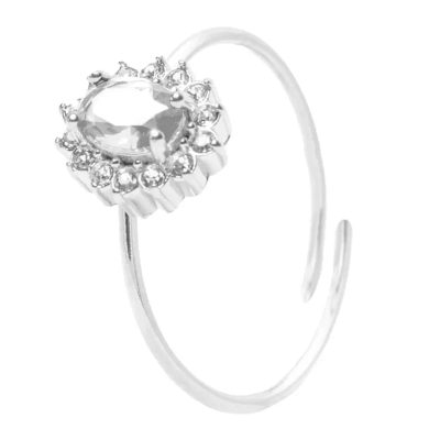 Anello Gemma Bianca Silver Freddy FJ-40004