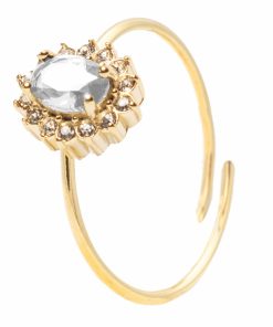 Anello Gemma Bianca Gold Freddy FJ-40008