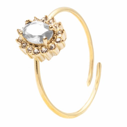 Anello Gemma Bianca Gold Freddy FJ-40008