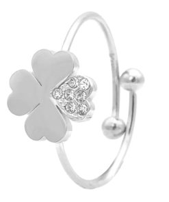 Anello Quadrifoglio Silver Freddy FJ-40011