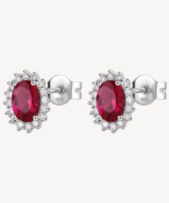 Orecchini a lobo Brosway FPR15 Fancy argento 925 con zircone rubino