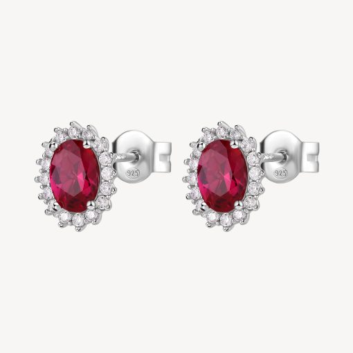 Orecchini a lobo Brosway FPR15 Fancy argento 925 con zircone rubino