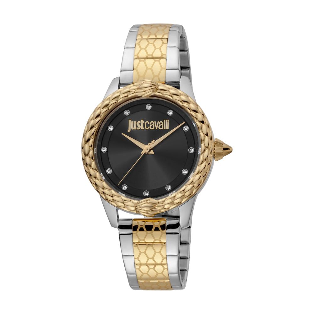 Just Cavalli JC1L144M0085 Animalier acciaio bicolore dorato quadrante nero