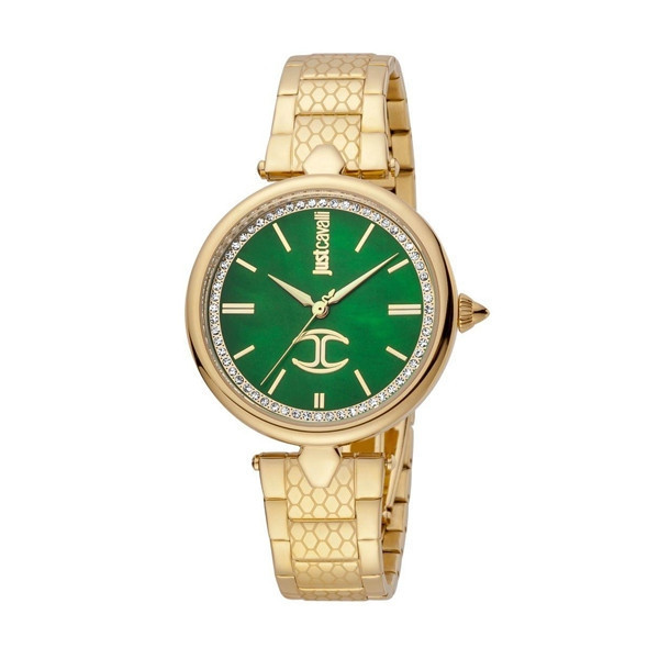 Just Cavalli JC1L156M0065 Valentines acciaio dorato quadrante verde
