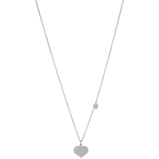 Collana Liu Jo LJ1637 Brilliant acciaio con pendente cuori con cristalli