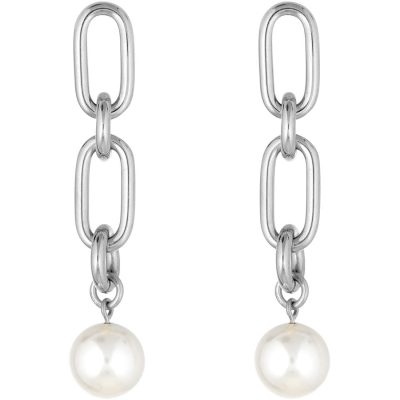 Orecchini Liu Jo LJ1733 Icona pendenti acciaio con perla