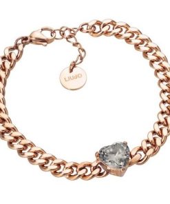 Bracciale Essential Rosé con pietra cuore grigia Liu Jo LJ2129