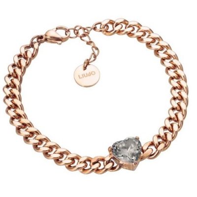 Bracciale Essential Rosé con pietra cuore grigia Liu Jo LJ2129