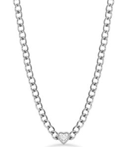 Collana Liu Jo LJ2317 acciaio a catena con centrale zircone bianco donna