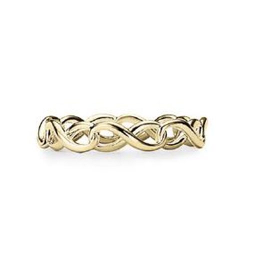 Anello  Liu Jo LJ2384M16 acciaio dorato intreccio simbolo infinito misura 16