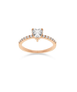 Anello Liu Jo LJ2438M18 acciaio ramato con zirconi forma cuore bianco misura 18