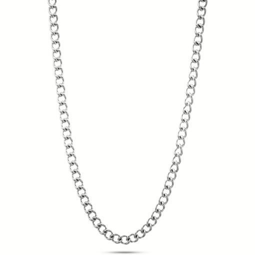 Collana uomo acciaio silver a catena larga 55cm Liu Jo MLJ432
