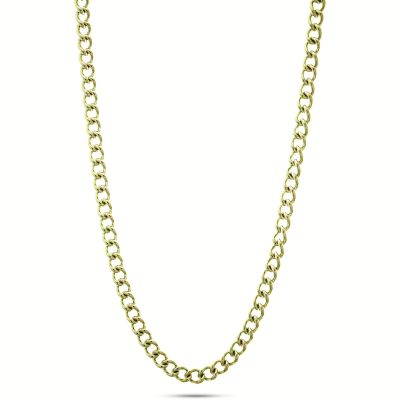 Collana uomo acciaio dorato a catena larga 55cm Liu Jo MLJ433