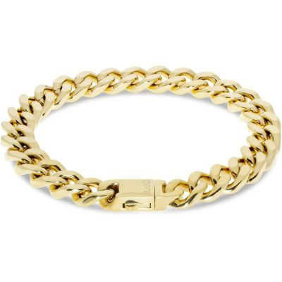 Bracciale uomo acciaio dorato a catena 21cm Liu Jo MLJ435