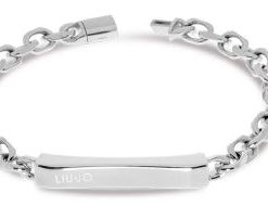 Bracciale Liu Jo MLJ479 a catena con targhetta acciaio uomo