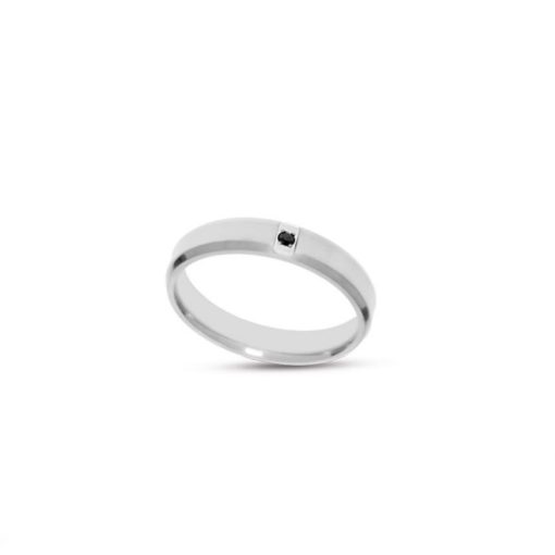 Anello acciaio con zircone nero misura 18 Liu Jo MLJ498M18