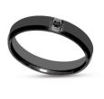 Anello uomo acciaio ip nero con zircone nero misura 28 Liu Jo MLJ499M28