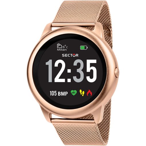 Sector R3251545501 Smartwatch S-01 cinturino maglia milano ramato con chiamata