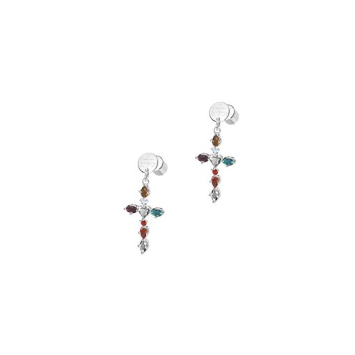 Orecchini RB TRADITION croce silver  Rocco Barocco RBJ0021SS