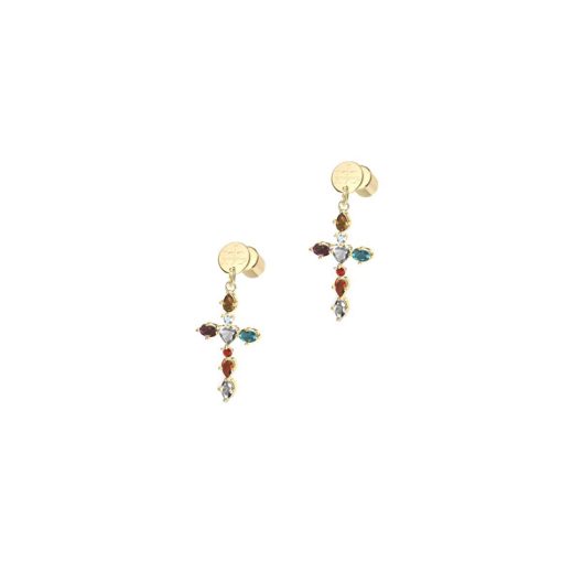Orecchini RB TRADITION croce gold Rocco Barocco RBJ0022GP